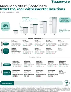Un aperçu du dépliant Weekly flyer du magasin Tupperware est valide à partir 1 janv. 2026