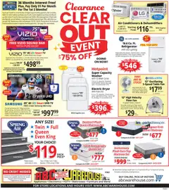 Ad Preview of ABC Warehouse Weekly Ad from 07/27/2025