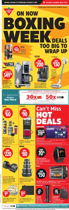 Un aperçu du dépliant Weekly Flyer du magasin Canadian Tire est valide à partir 25 déc. 2025