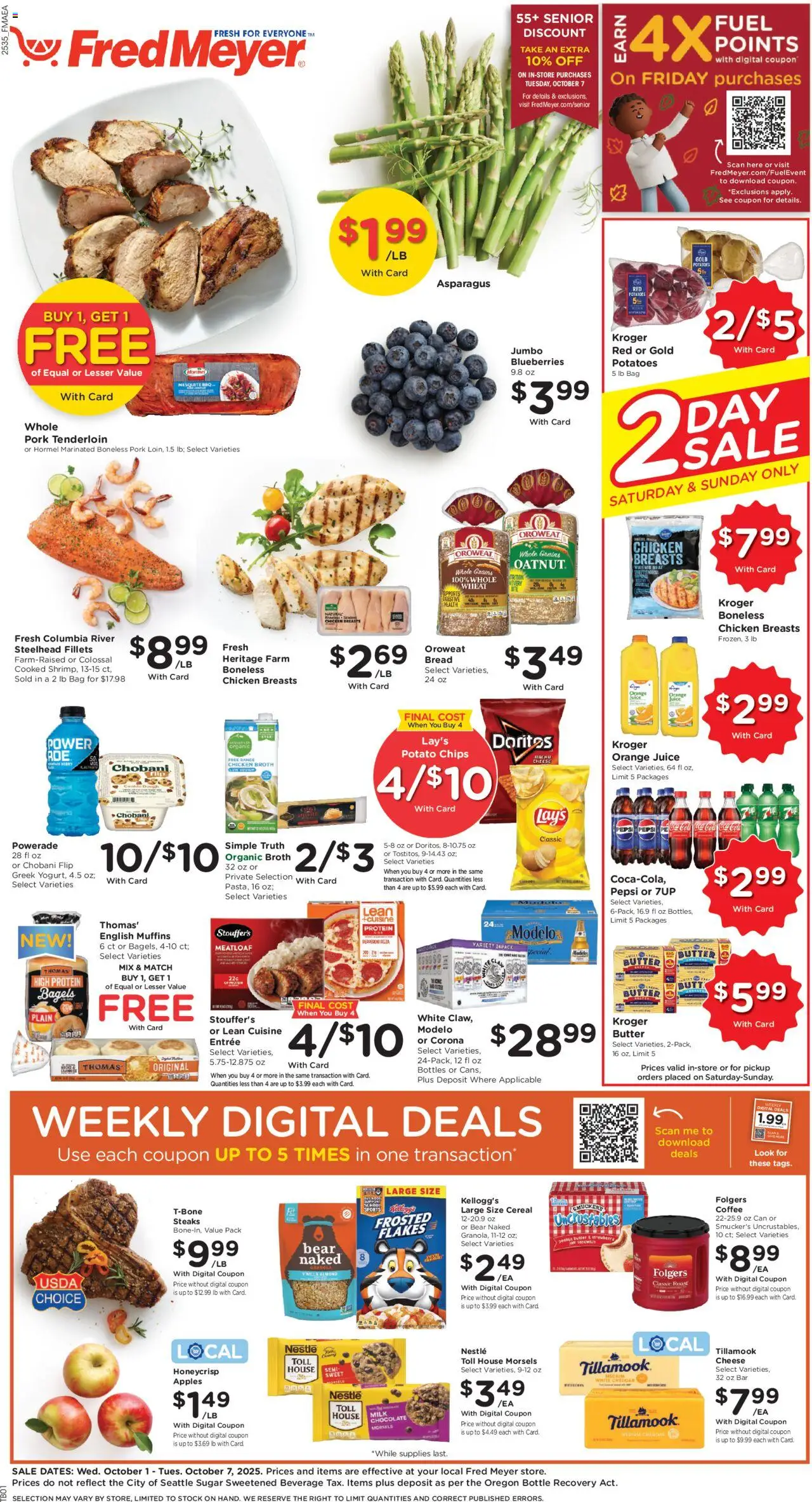 Fred Meyer Weekly Ad from 10/01/2025 - Flyer - Page number 1