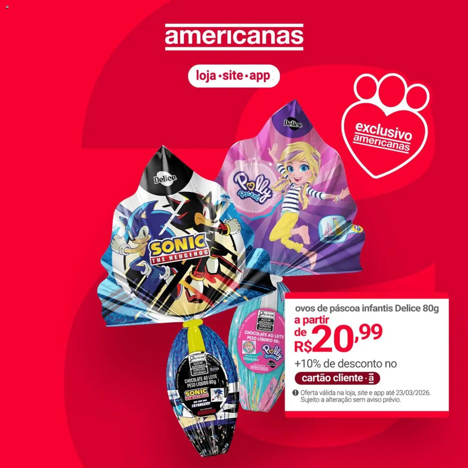 Pré-Visualização do folheto "Lojas Americanas - Ofertas atuais" da loja Lojas Americanas válido a partir de 23/03/2026