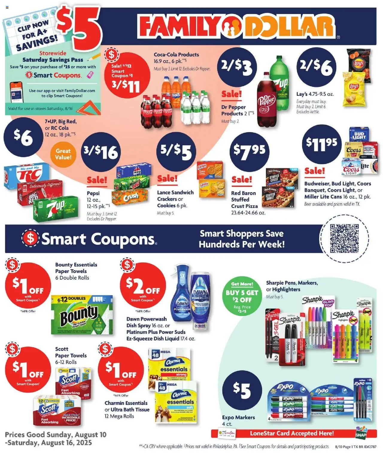Family Dollar Weekly Ad from 08/10/2025 - Flyer - Page number 1