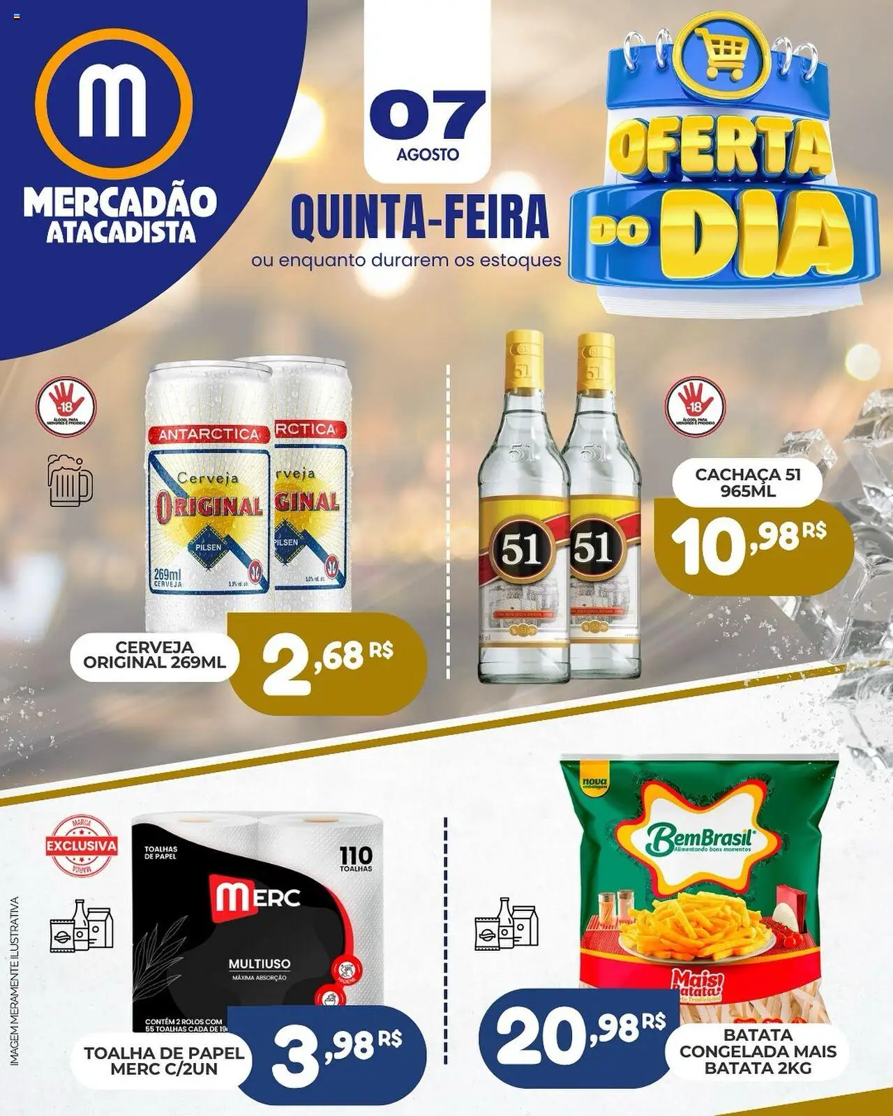 Mercadão Atacadista folheto "Ofertas do Dia" válido a partir de 07/08/2025 - número de página 1