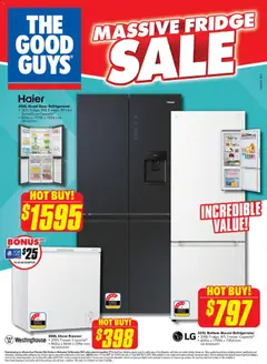 Preview of catalogue Massive Fridge Sale from shop The Good Guys valid 29/10/2025
