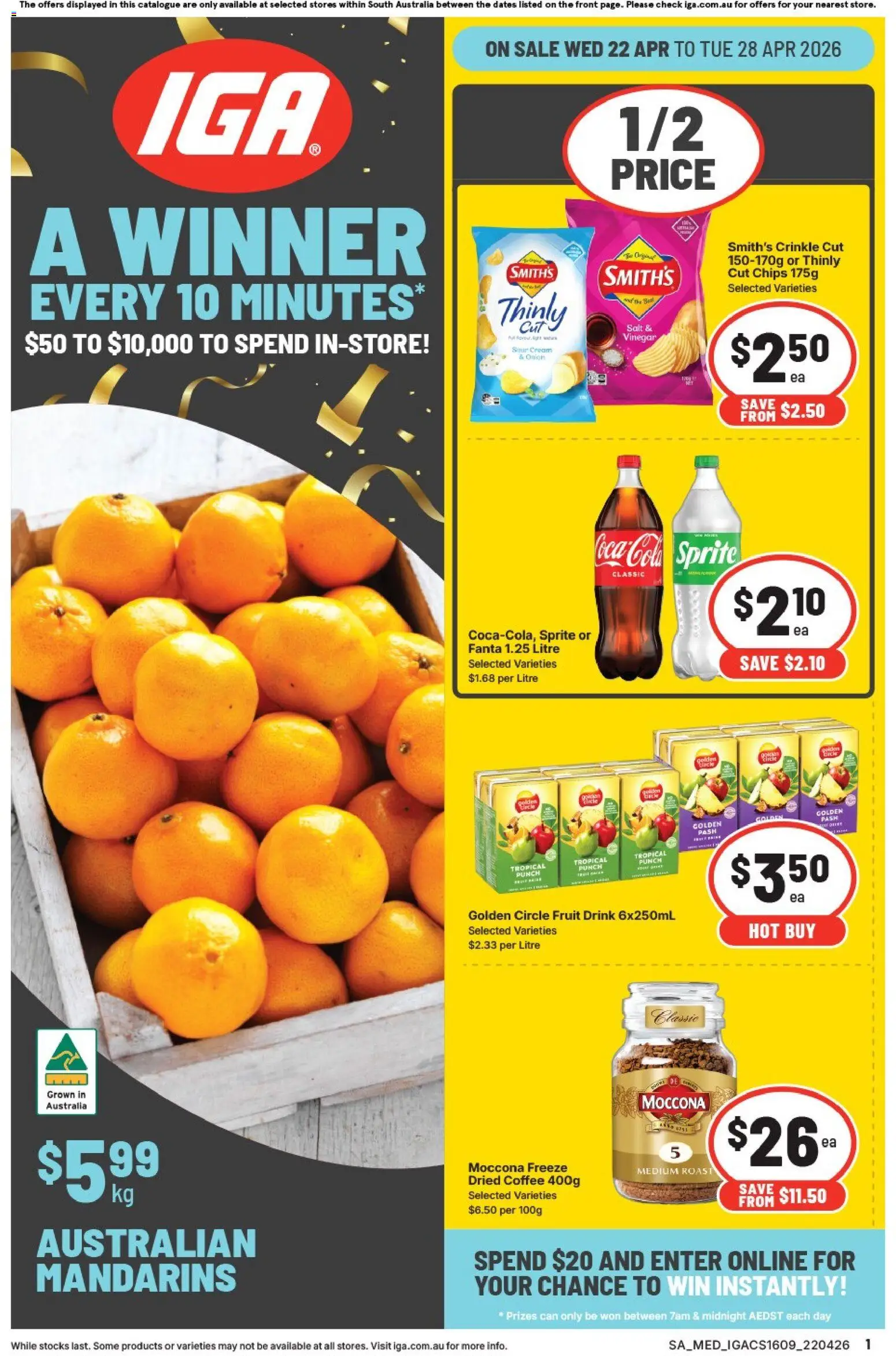 Preview of catalogue IGA catalogue SA from shop IGA valid 22/04/2026