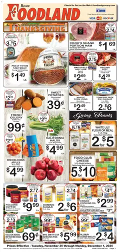 Ad Preview of Foodland Weekly Ad from 11/25/2025 | Page: 1