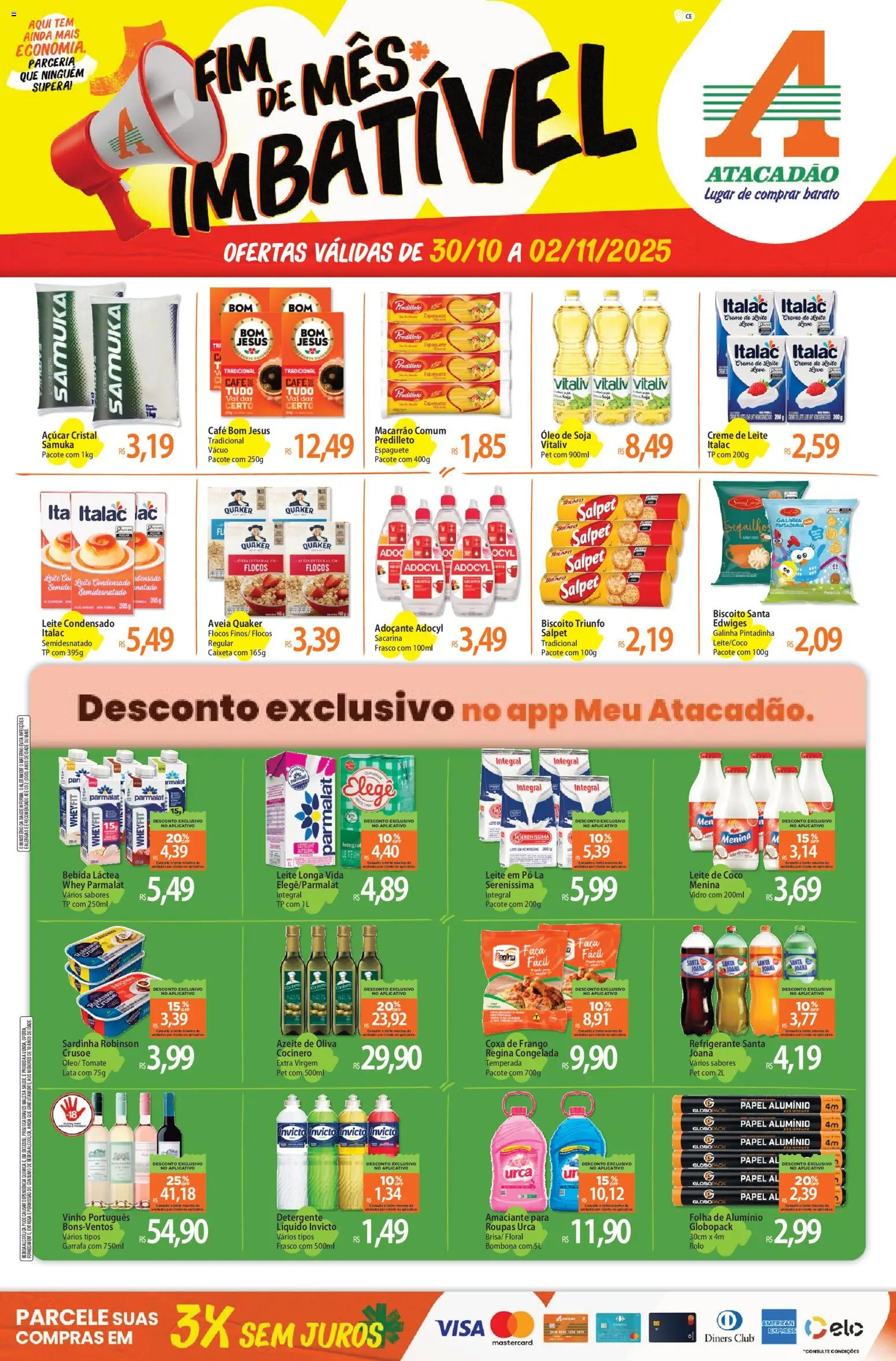 Pré-Visualização do folheto "Ofertas - CE" da loja Atacadão válido a partir de 30/10/2025