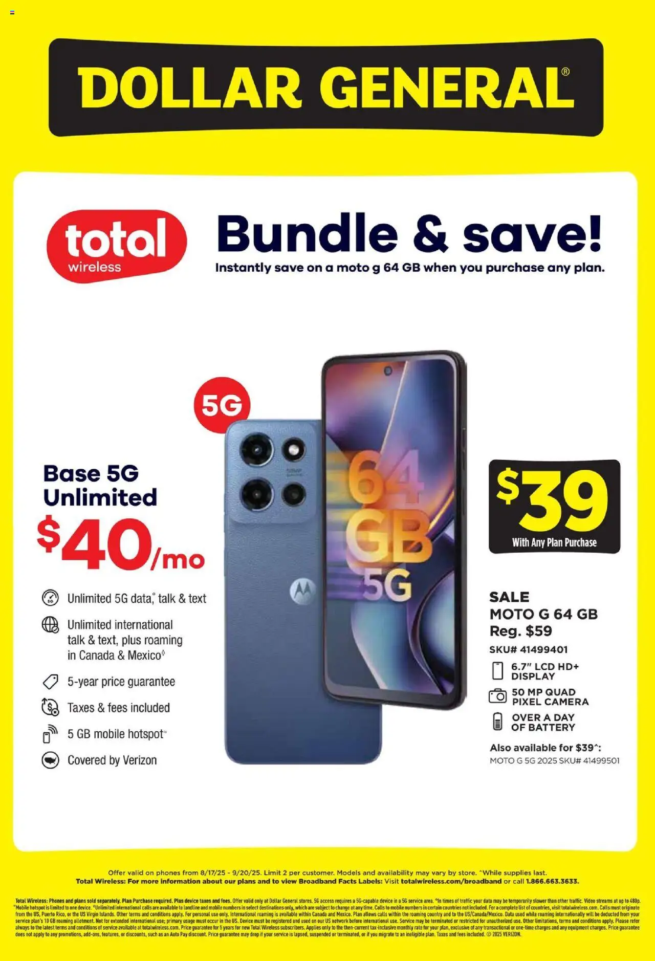 Dollar General AD for next week (08/17/2025) >> Sales Ad - Page number 1