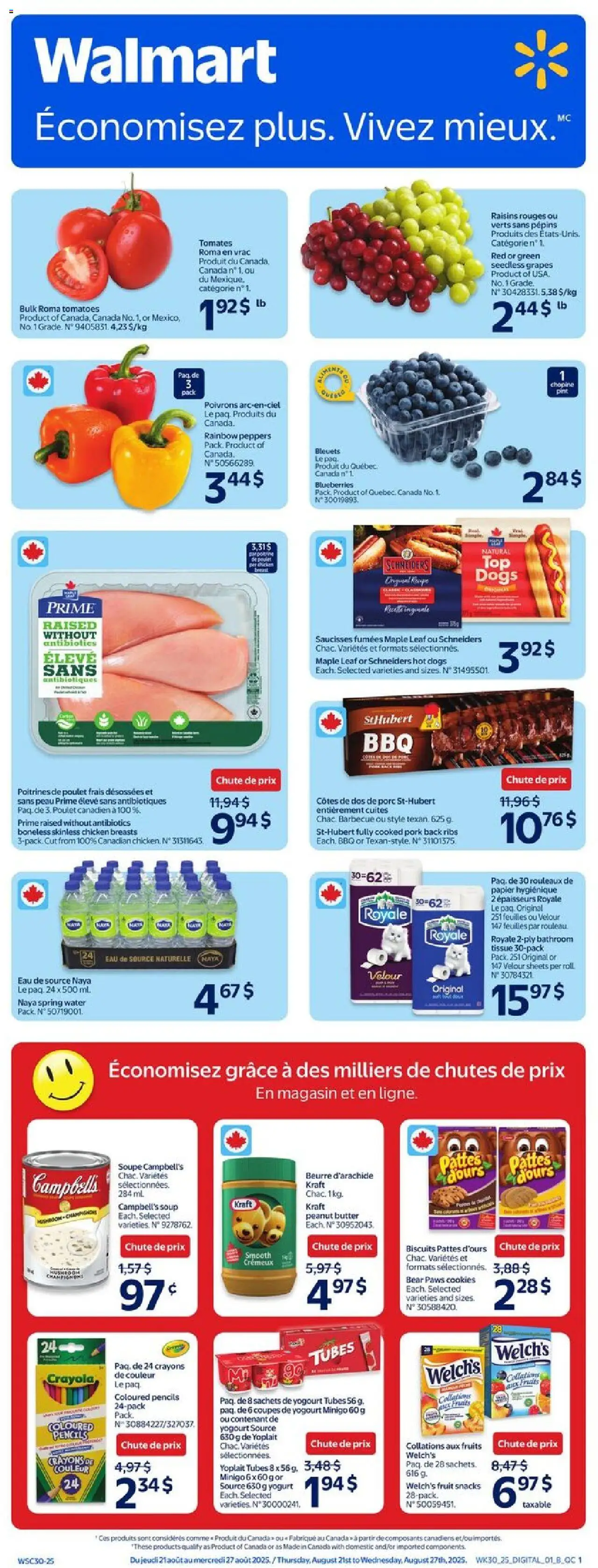 Walmart flyer valid from Aug 21, 2025 - page number 1