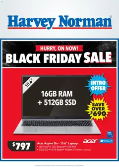 Preview of catalogue Black Friday from shop Harvey Norman valid 22 Nov 2025
