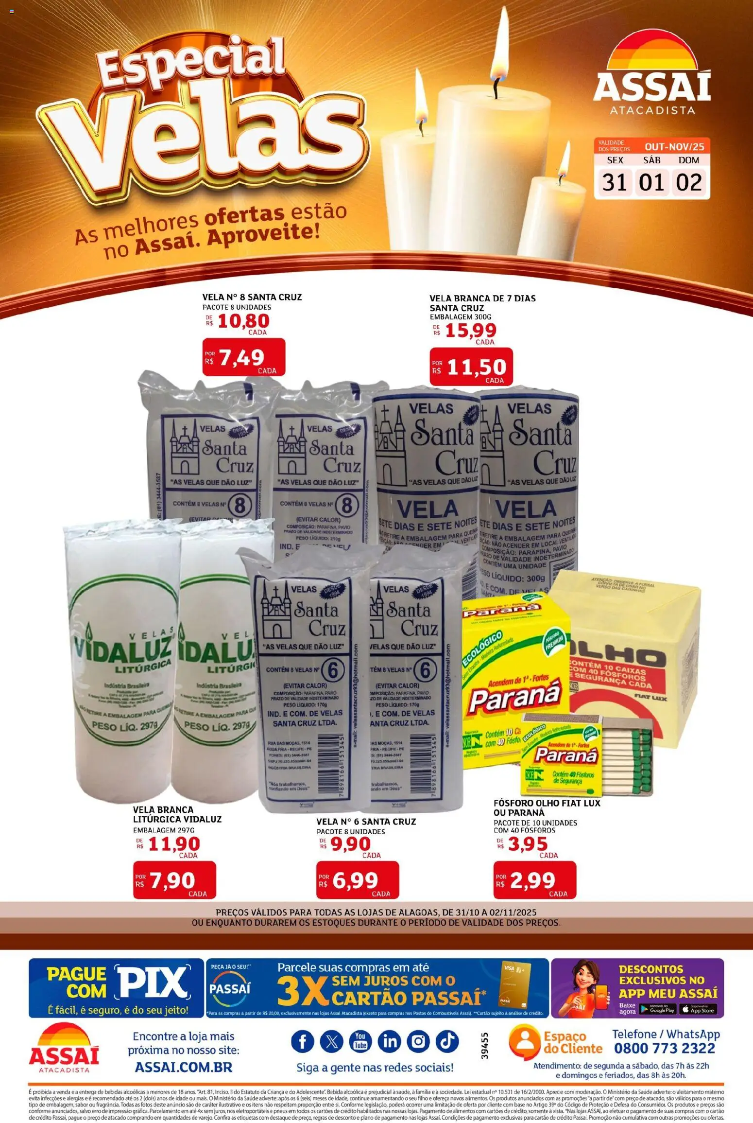 Pré-Visualização do folheto "Encarte - AL" da loja Assaí Atacadista válido a partir de 31/10/2025
