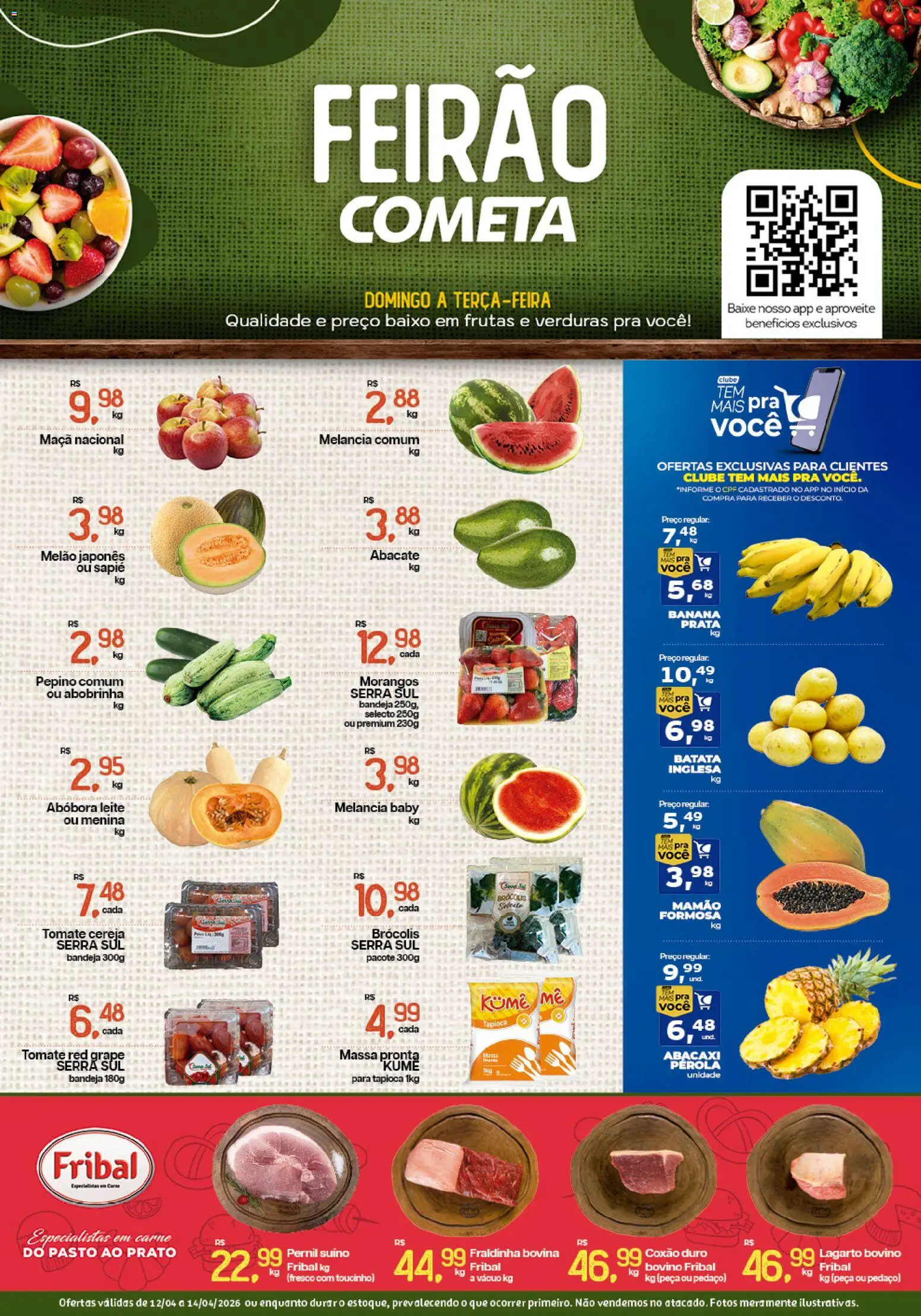 Pré-Visualização do folheto "Cometa Supermercados ofertas Feirão" da loja Cometa Supermercados válido a partir de 12/04/2026