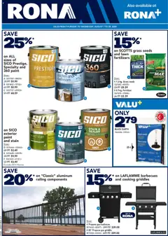 Preview of leaflet Weekly flyer / circulaire from shop Rona is valid from Aug 07, 2025