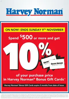 Preview of catalogue Security Deals from shop Harvey Norman valid 9 Nov 2025