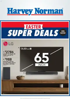 Preview of catalogue Harvey Norman Easter Super Deals on TV's & Accessories from shop Harvey Norman valid 4 Apr 2026