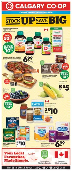 Preview of leaflet Weekly flyer / circulaire from shop Calgary Co-op is valid from Aug 21, 2025