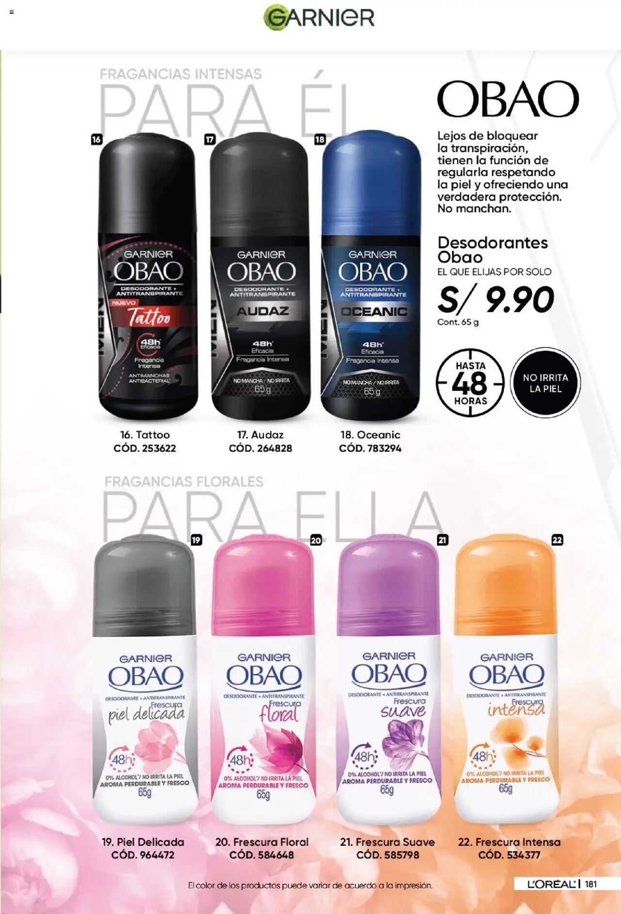 Catálogo Azzorti - Campaña 10 - Ofertas Online - número de página 183 - Alcohol, Desodorante, Antitranspirante, Fragancia