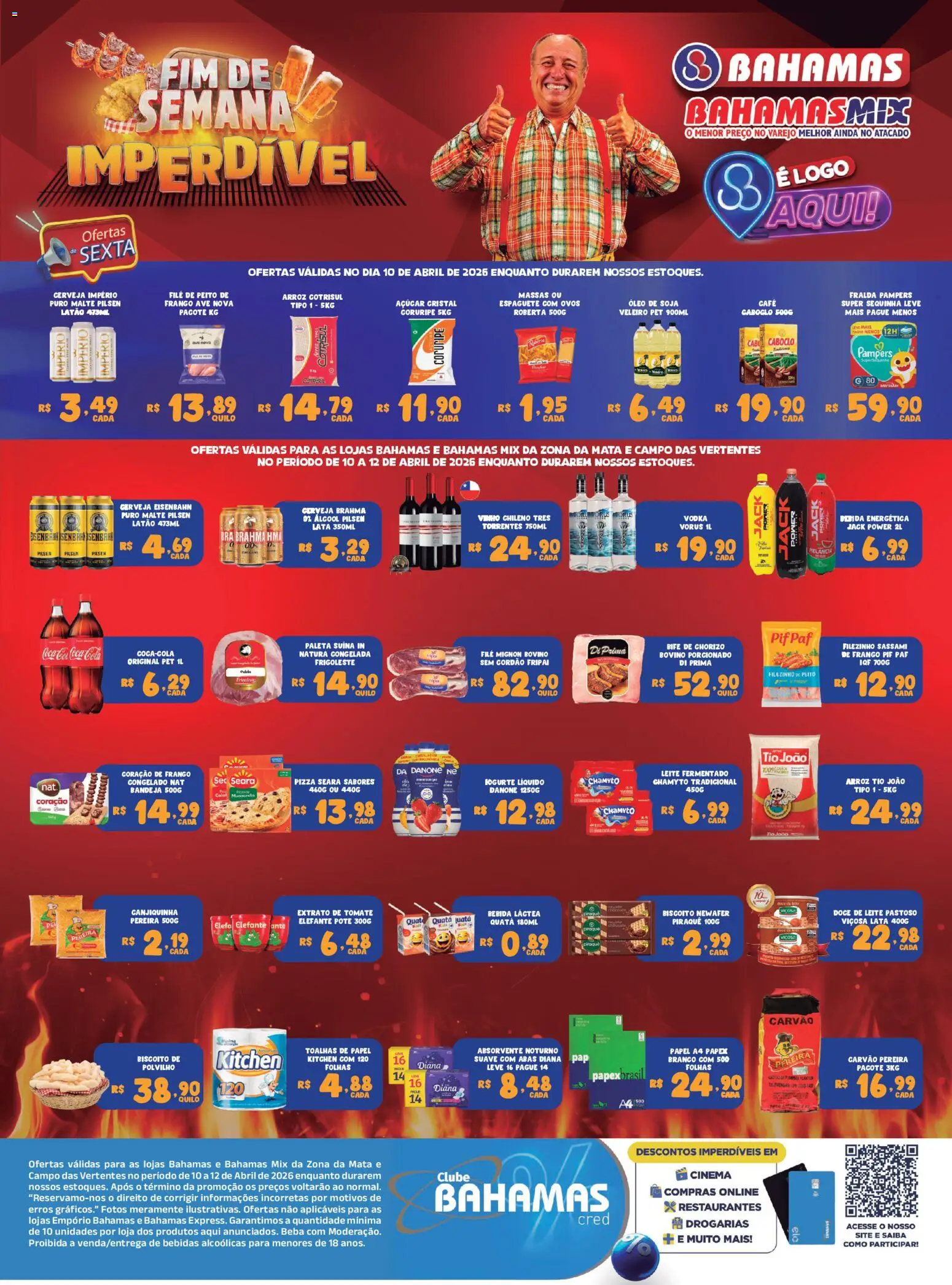 Pré-Visualização do folheto "Bahamas Supermercados ofertas Fim de Semana Imperdível" da loja Bahamas Supermercados válido a partir de 10/04/2026