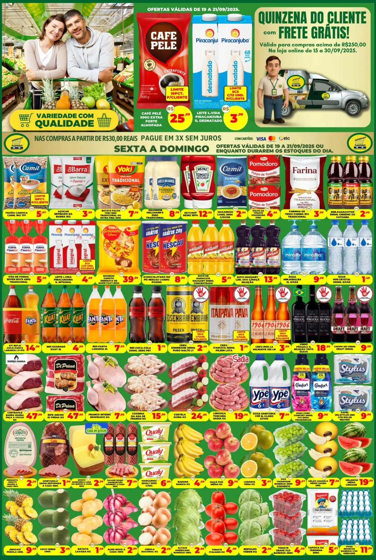 Supermercado Padrão folheto "Ofertas da semana" válido a partir de 19/09/2025 - número de página 1