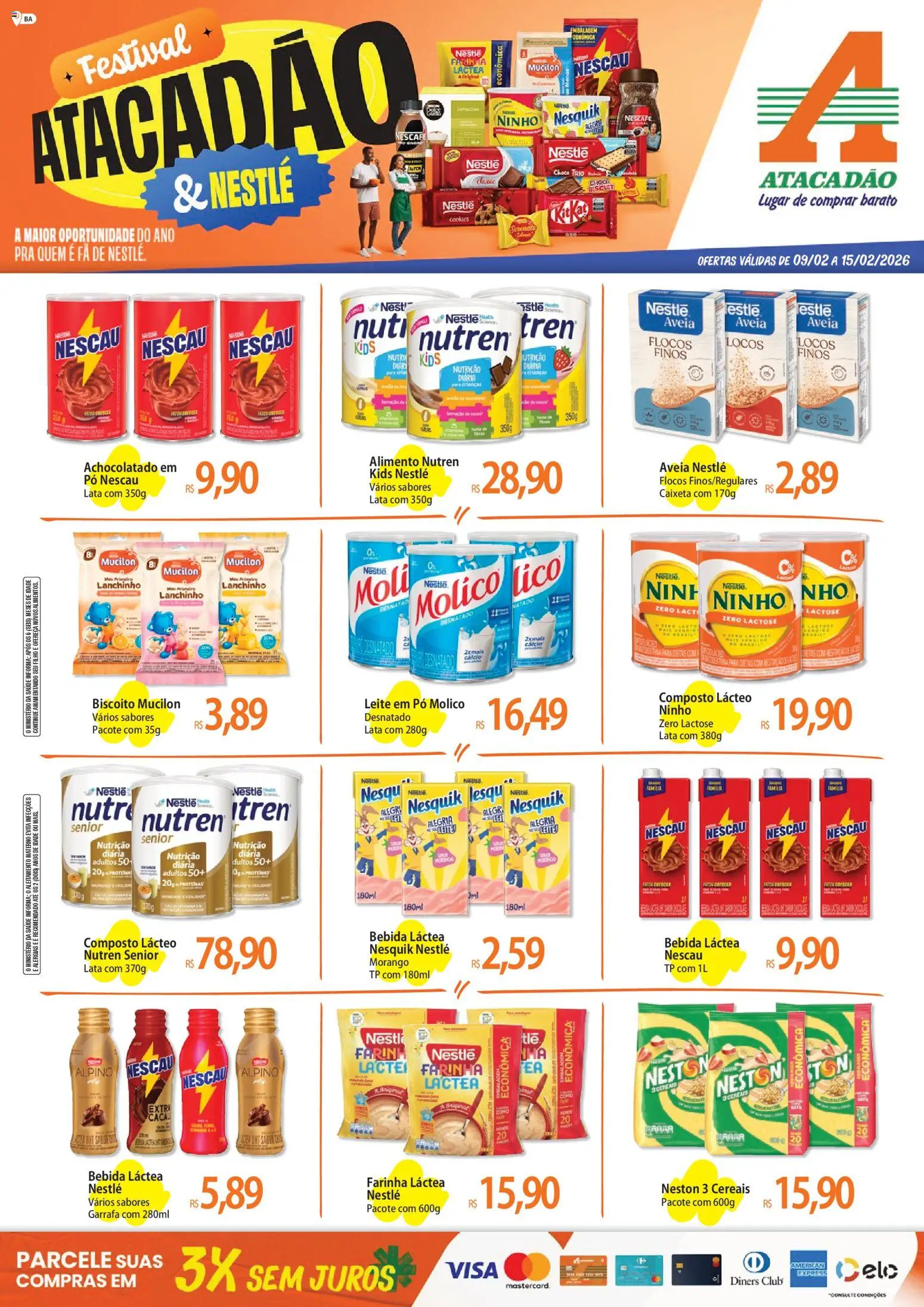 Pré-Visualização do folheto "Ofertas - BA" da loja Atacadão válido a partir de 09/02/2026