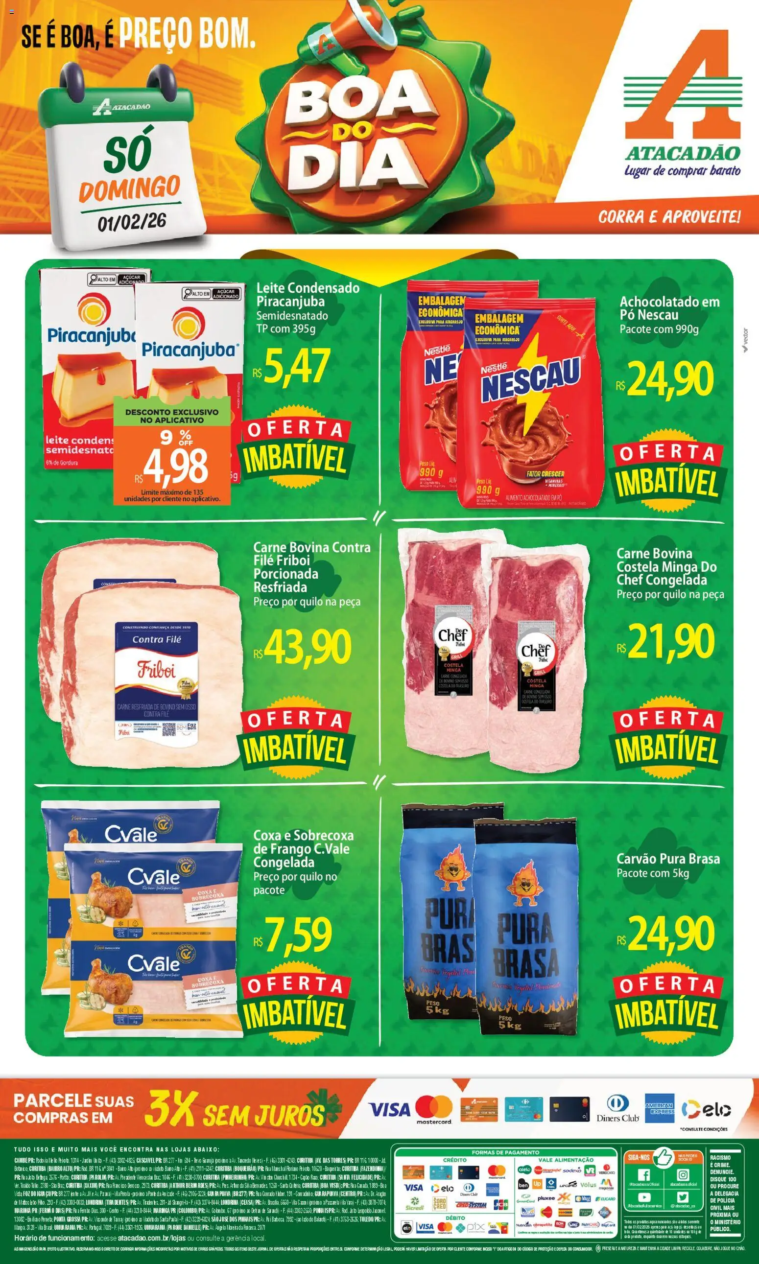 Pré-Visualização do folheto "Ofertas - PR" da loja Atacadão válido a partir de 01/02/2026