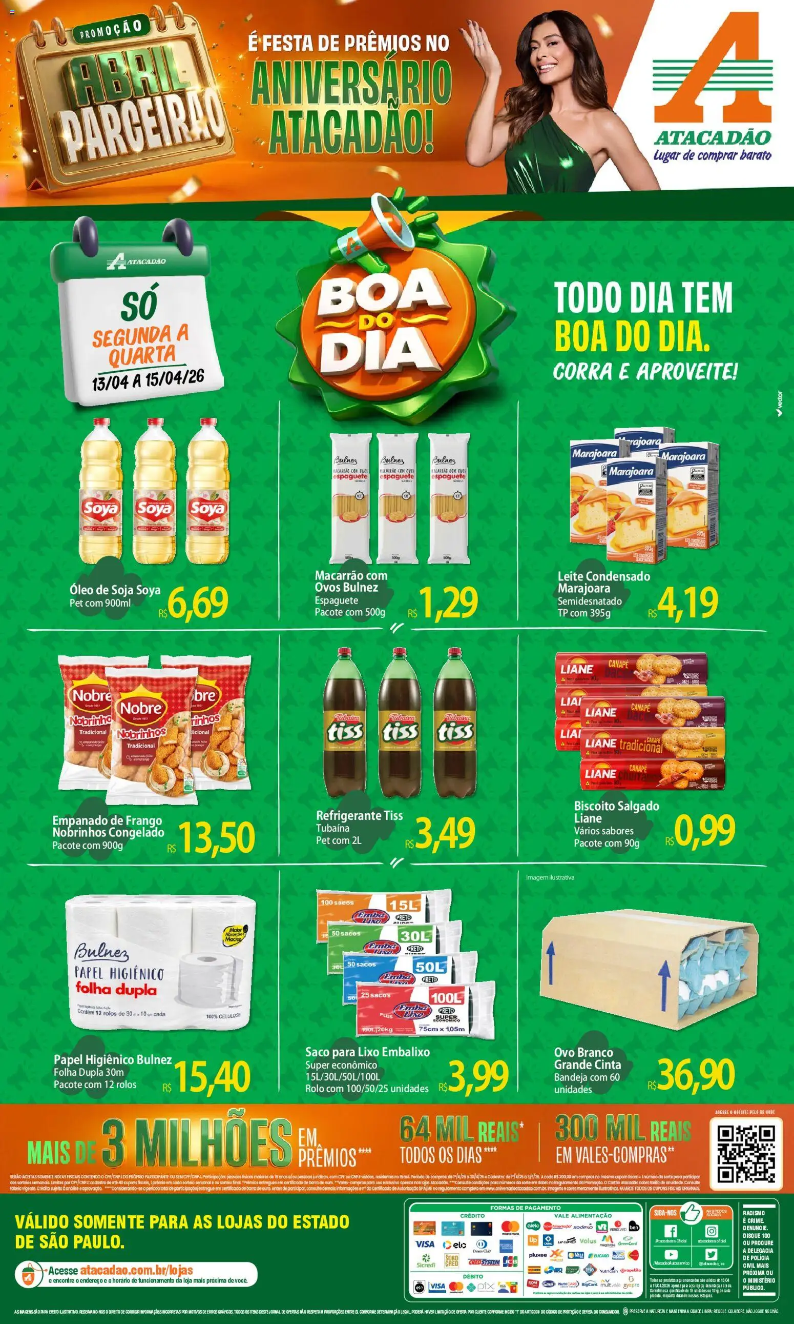 Pré-Visualização do folheto "Atacadão ofertas - SP" da loja Atacadão válido a partir de 13/04/2026