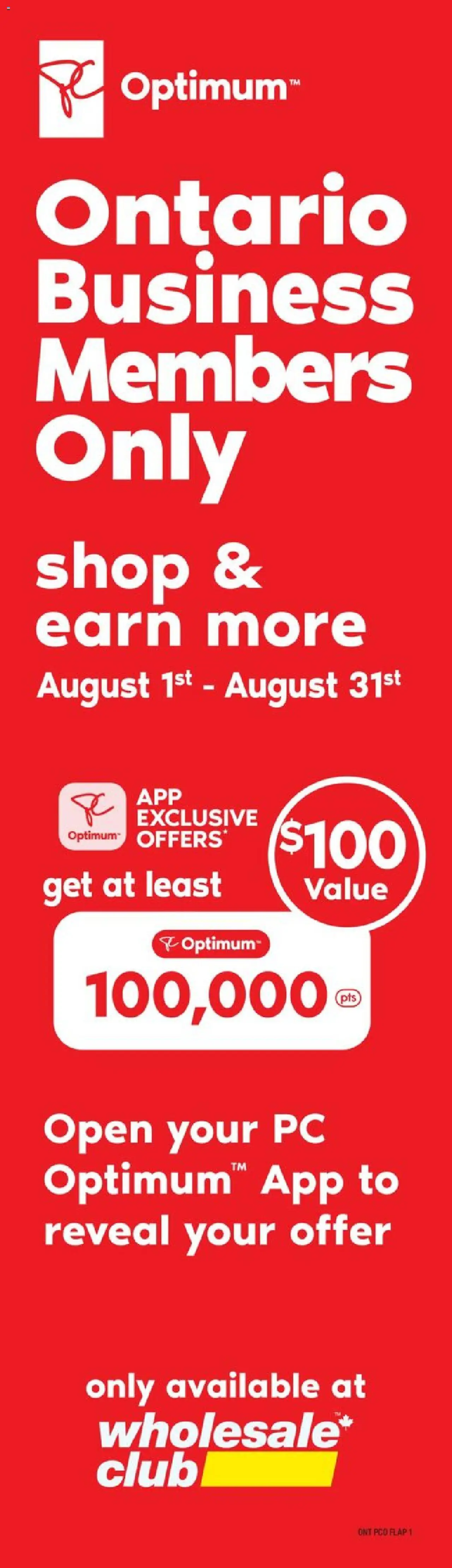 Wholesale Club flyer valid from Jul 31, 2025 - page number 1