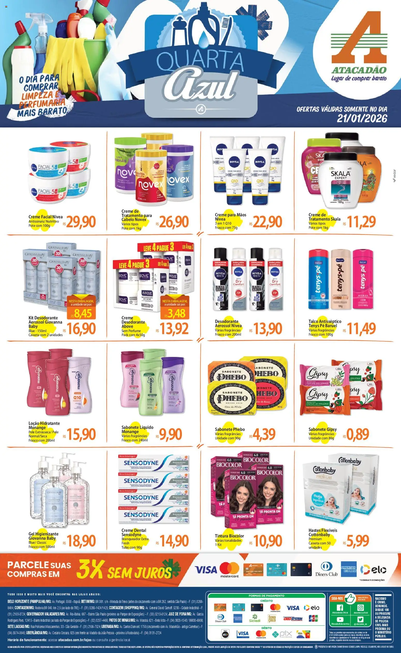 Pré-Visualização do folheto "Ofertas - MG" da loja Atacadão válido a partir de 21/01/2026