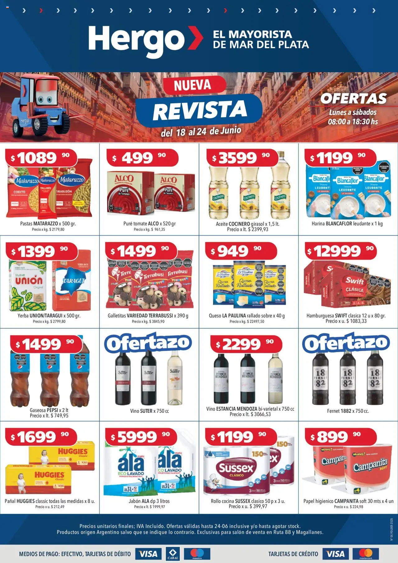 Hergo Catálogo del 18/06/2025 Online - Mate, Fernet, Yerba, Pepsi, Galletitas, Sobre, Papel higiénico, Puré