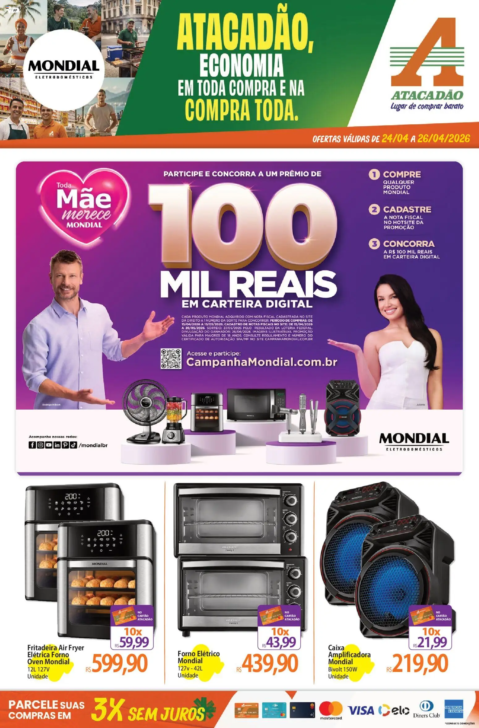 Pré-Visualização do folheto "Atacadão ofertas - AP" da loja Atacadão válido a partir de 24/04/2026