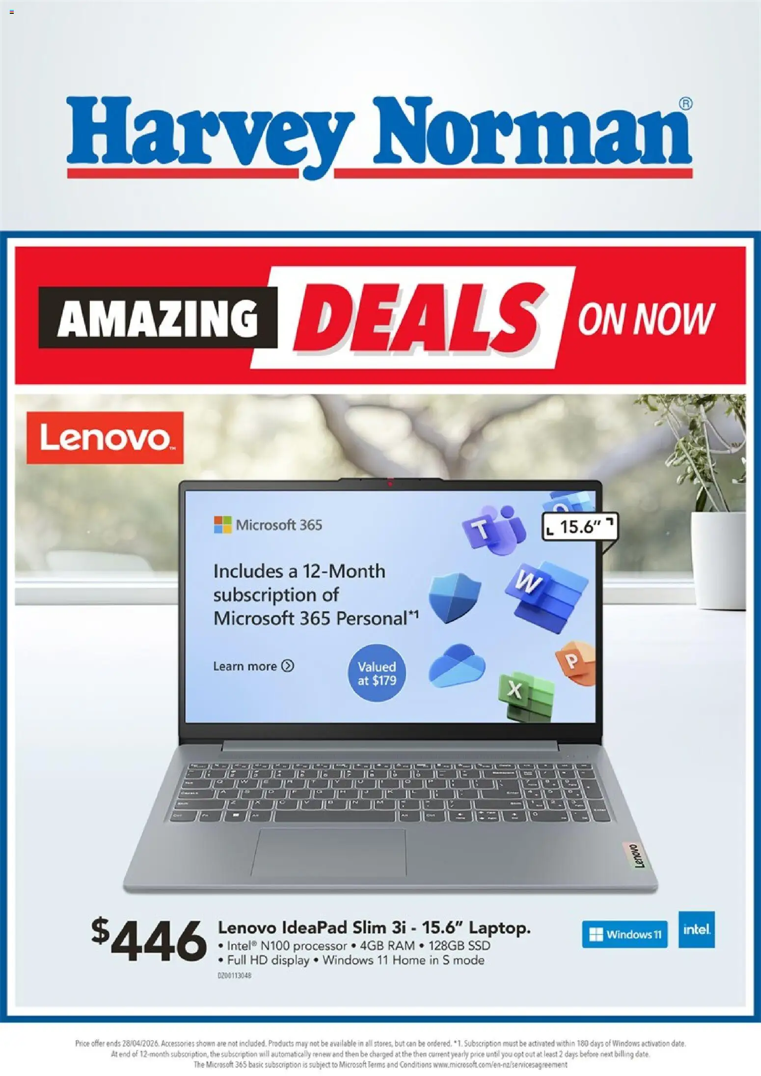 Preview of catalogue Harvey Norman Amazing Deals on Laptops and Gaming from shop Harvey Norman valid 23 Apr 2026