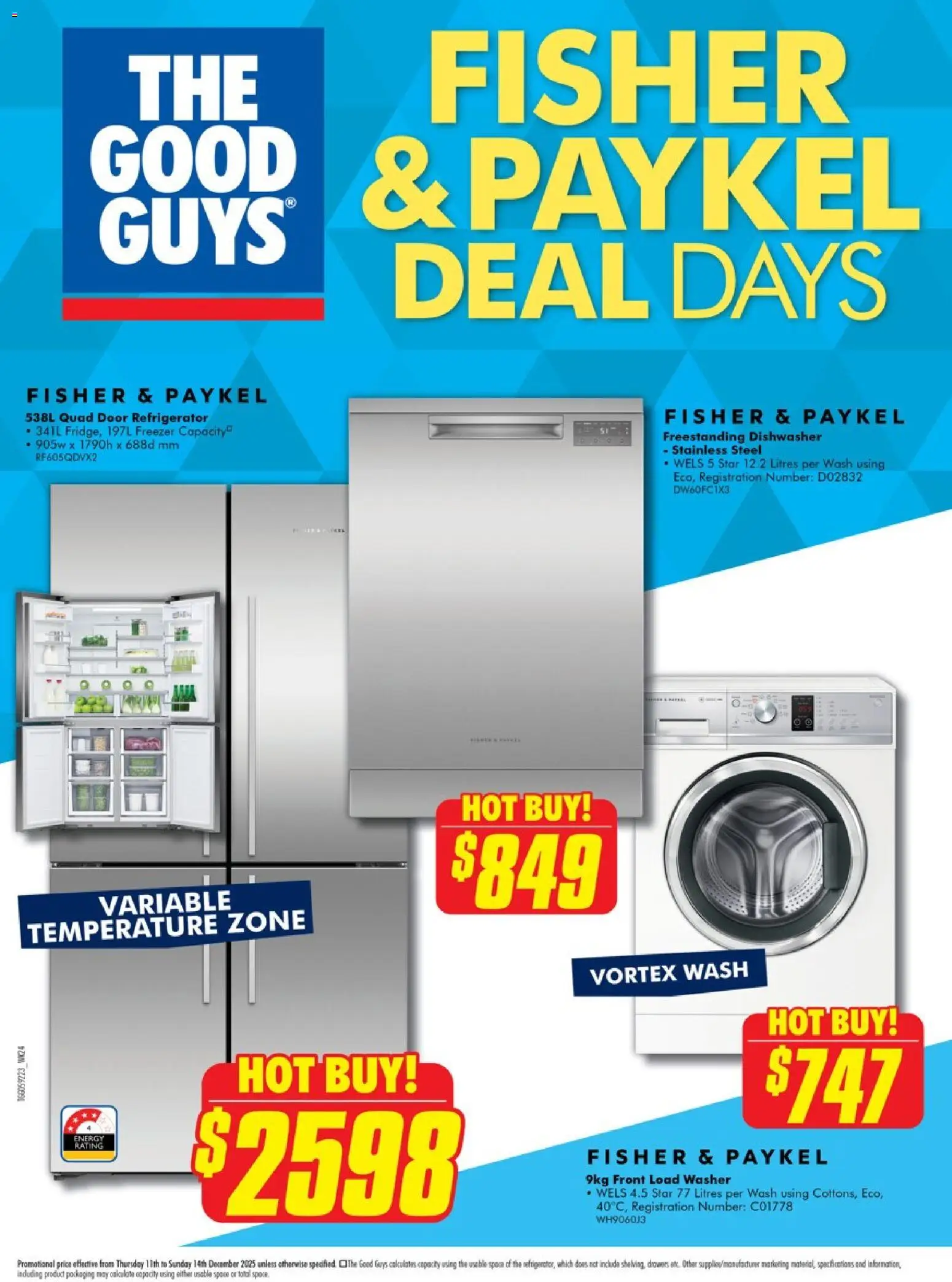 Preview of catalogue Fisher & Paykel Deal Days Catalogue from shop The Good Guys valid 10/12/2025