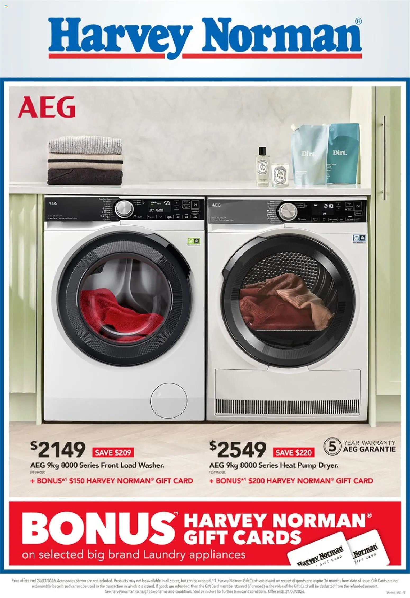 Preview of catalogue Harvey Norman Great Deals on Laundry Machines from shop Harvey Norman valid 12 Mar 2026