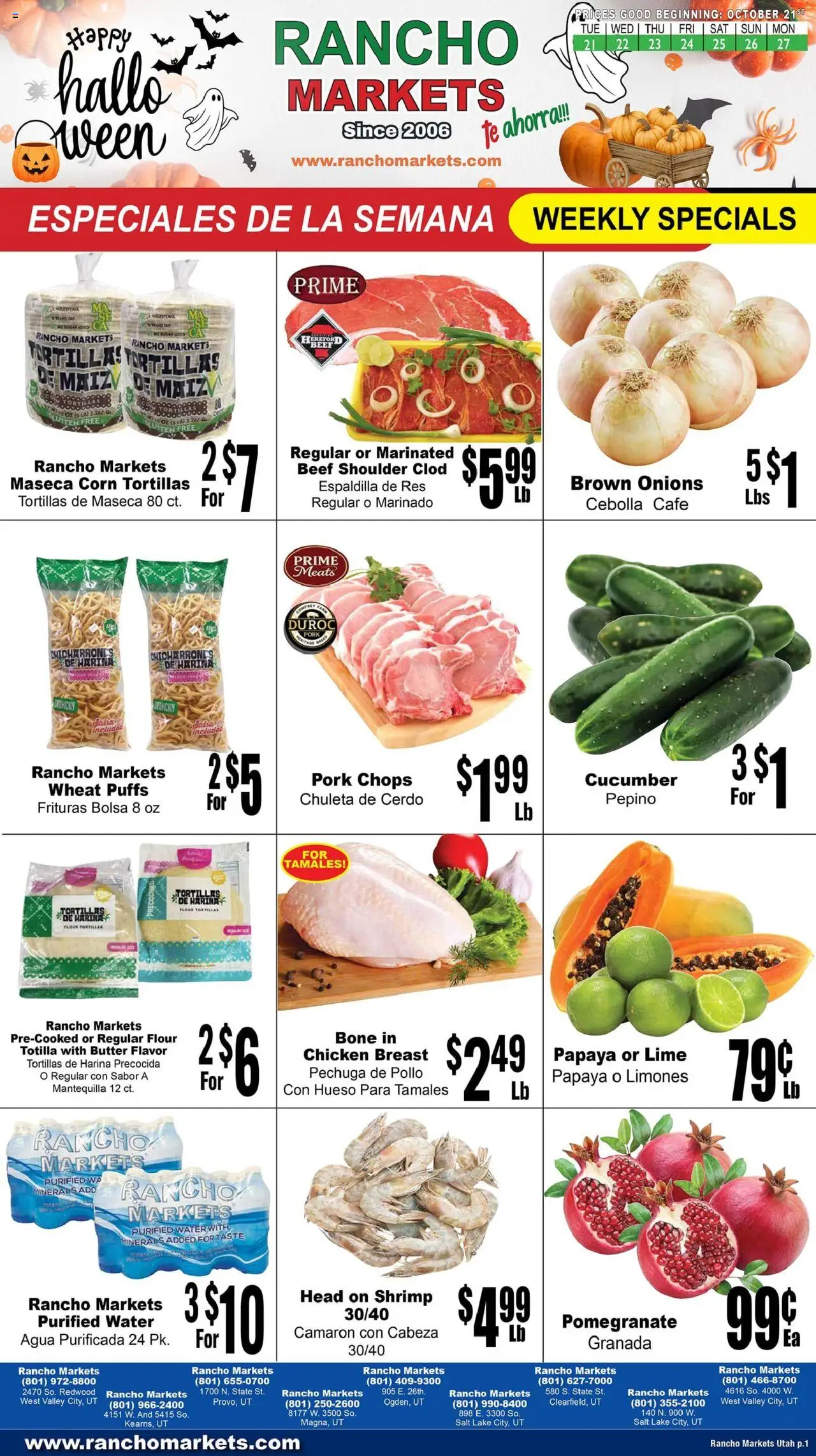 Rancho Markets Weekly Ad from 10/21/2025 - Flyer - Page number 1