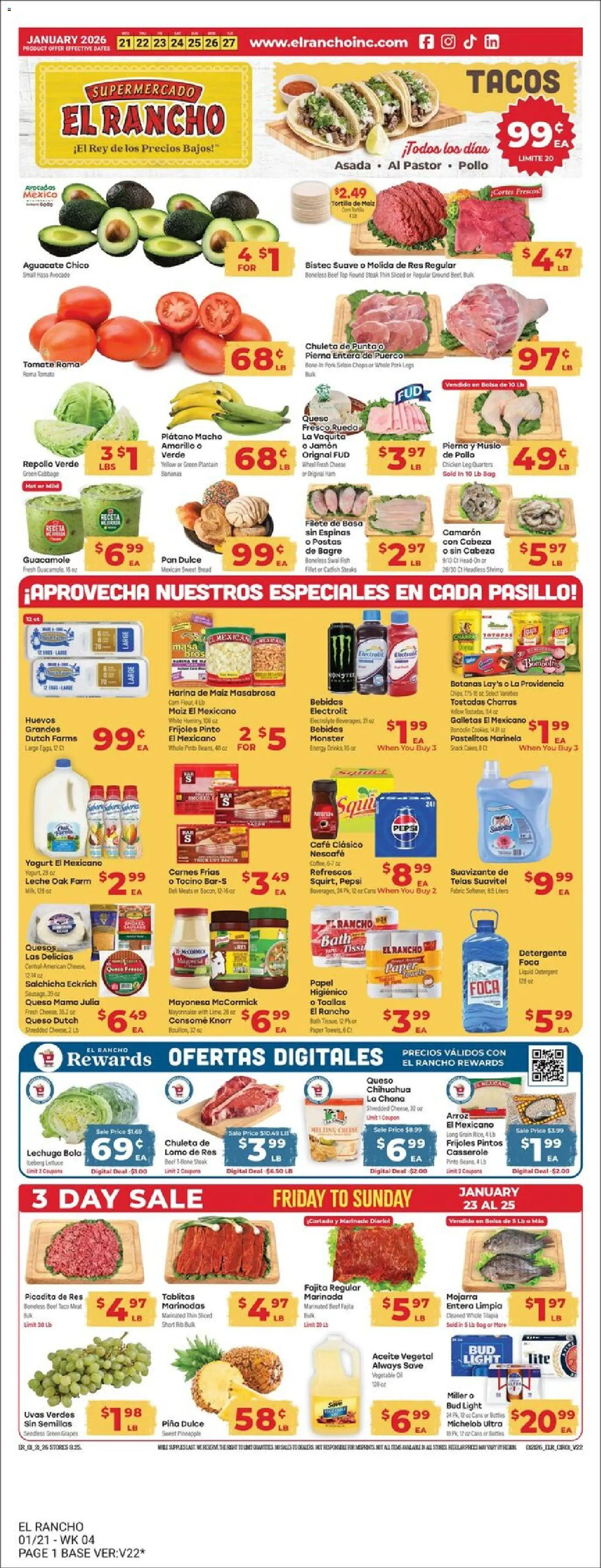 Ad Preview of El Rancho Weekly Ad from 01/21/2026