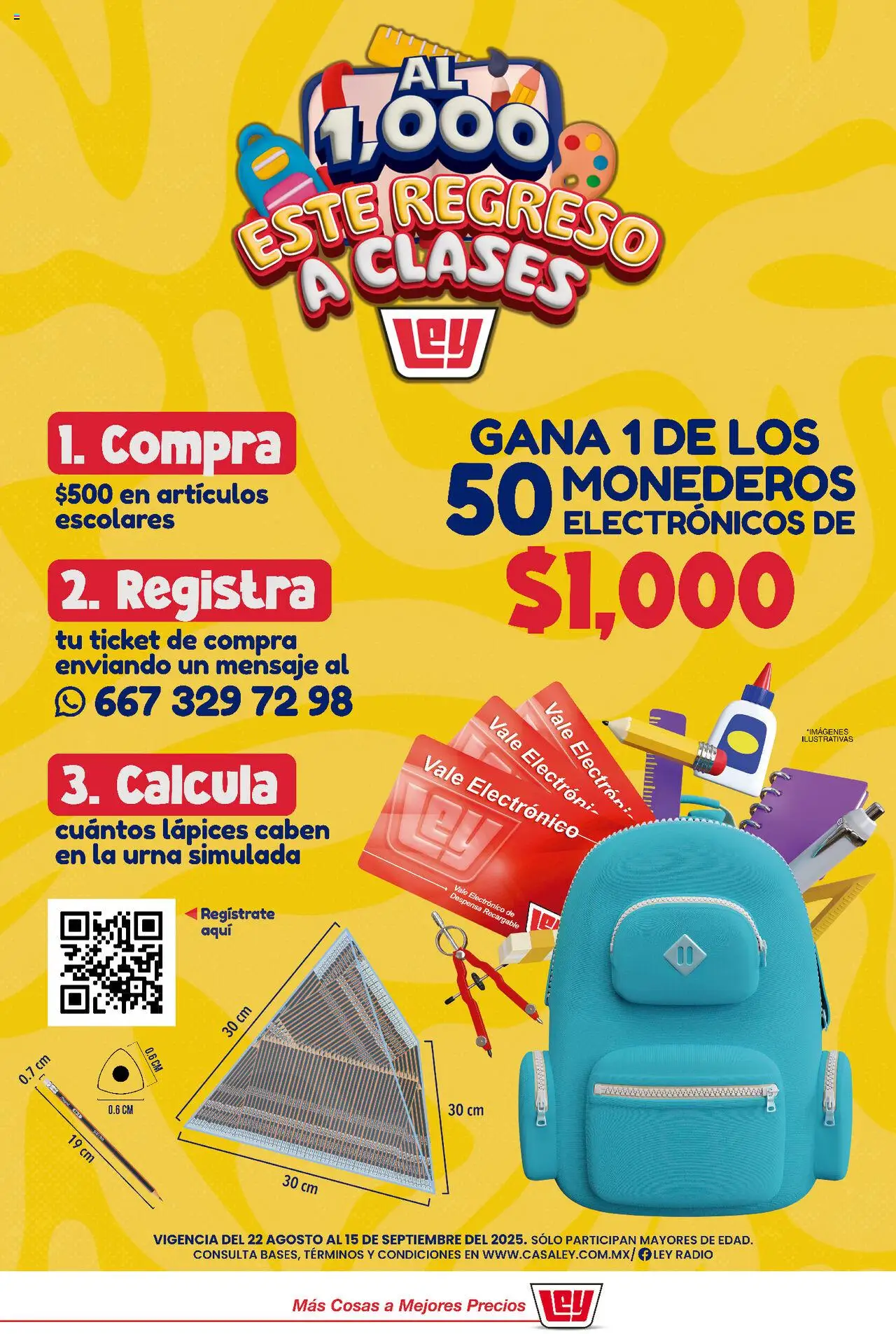 Folleto - al 1000 este regreso a clases Casa Ley y sus promociones válidas desde el 22/08/2025 - Número de página 1