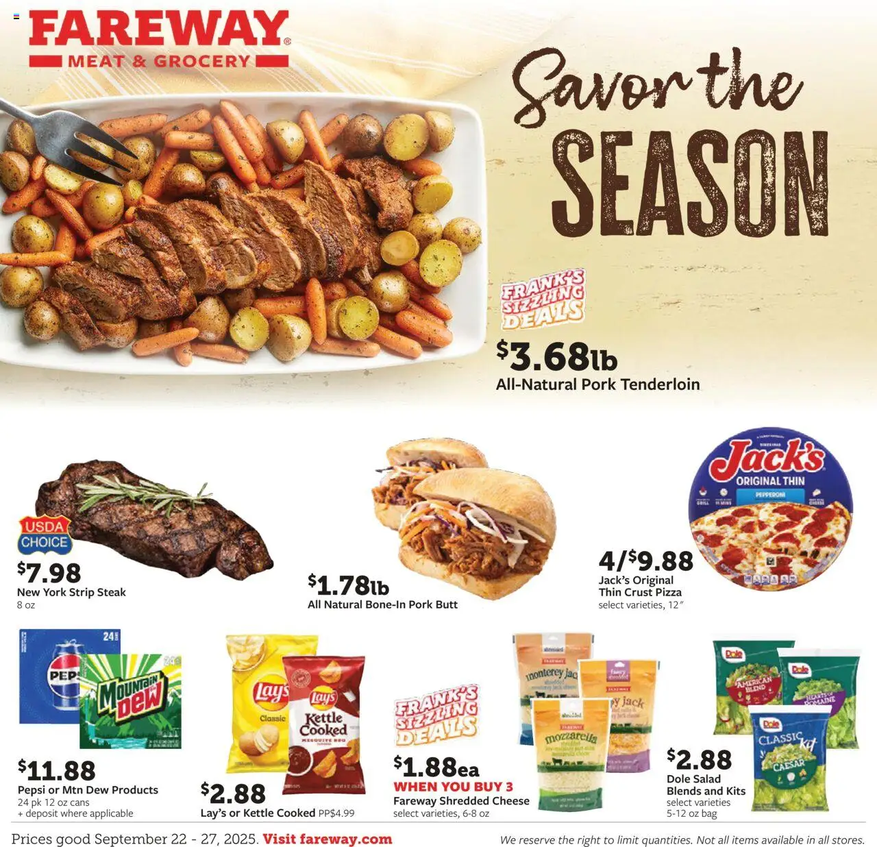 Fareway Weekly Ad from 09/22/2025 - Flyer - Page number 1