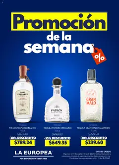 Vista previa las ofertas de la tienda La Europea - Catálogo Promoción de la semana desde el 08/09/2025 