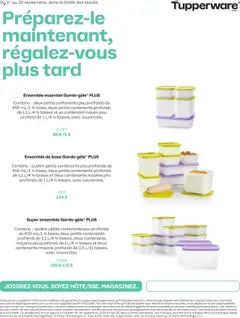 Un aperçu du dépliant Circulaire du magasin Tupperware est valide à partir 1 sept. 2025