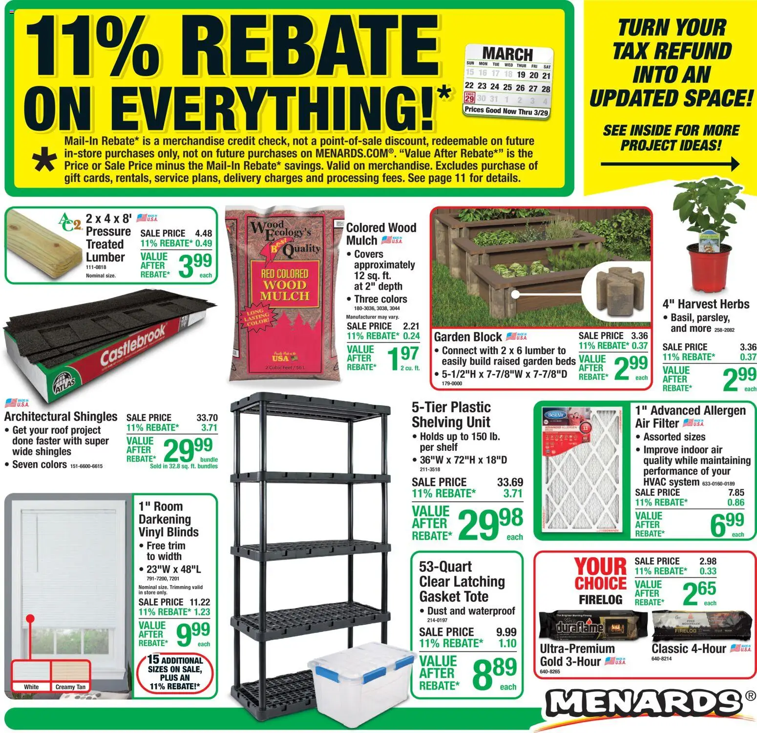 Ad Preview of Menards Menards Weekly Ad from 03/18/2026