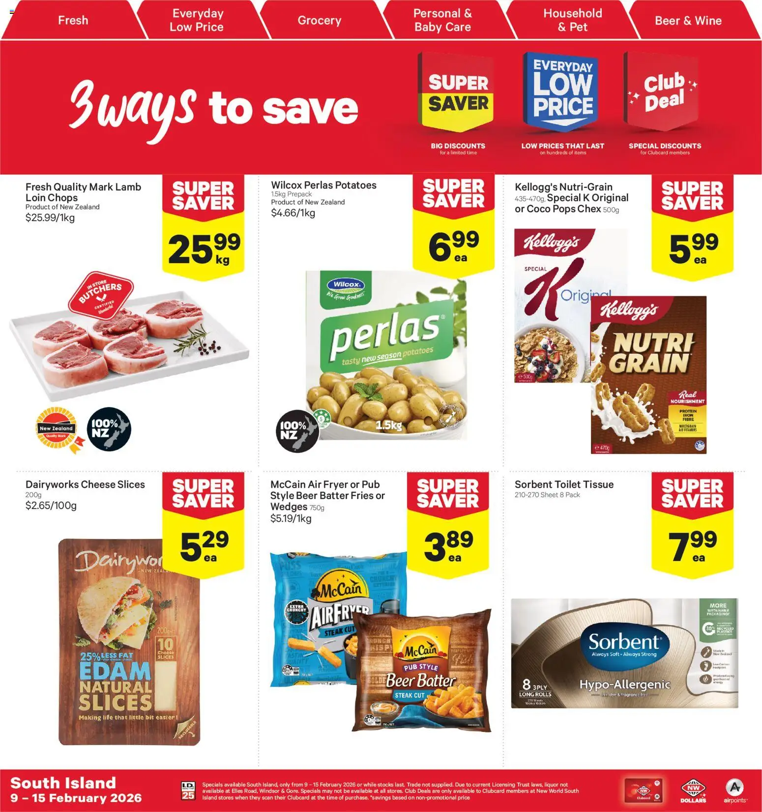 Preview of catalogue Catalogue South Island from shop New World valid 9 Feb 2026
