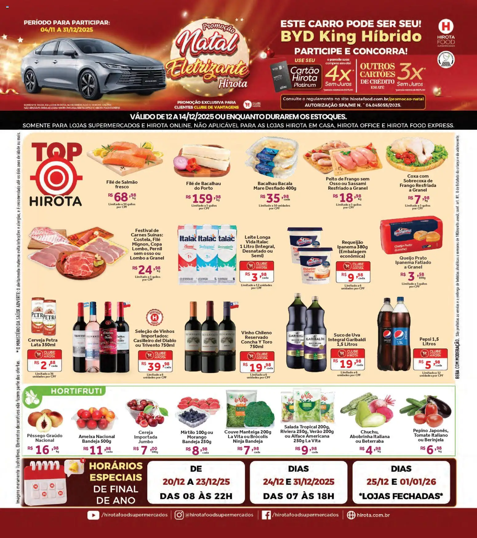 Pré-Visualização do folheto "Ofertas Final de Semana" da loja Hirota Food válido a partir de 12/12/2025