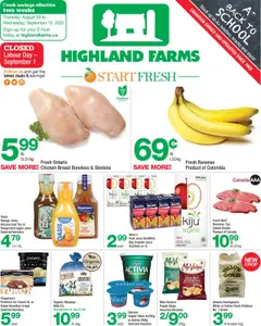 Preview of leaflet Weekly flyer / circulaire from shop Highland Farms is valid from Aug 28, 2025