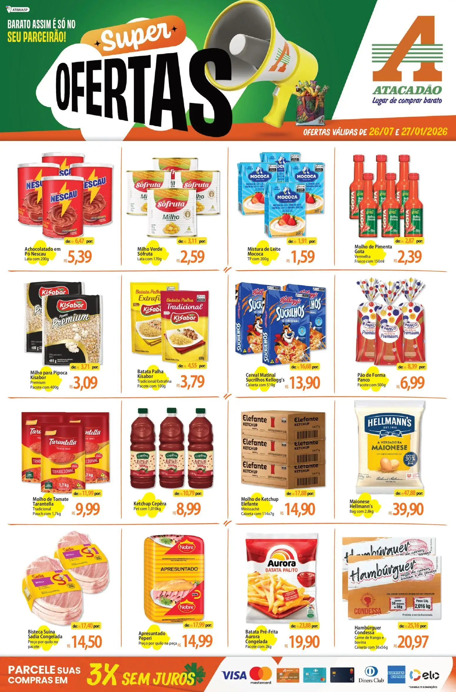 Pré-Visualização do folheto "Ofertas - SP" da loja Atacadão válido a partir de 26/01/2026