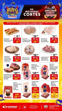 Pré-Visualização do folheto "Ofertas do Açougue" da loja Semar Supermercado válido a partir de 12/02/2026