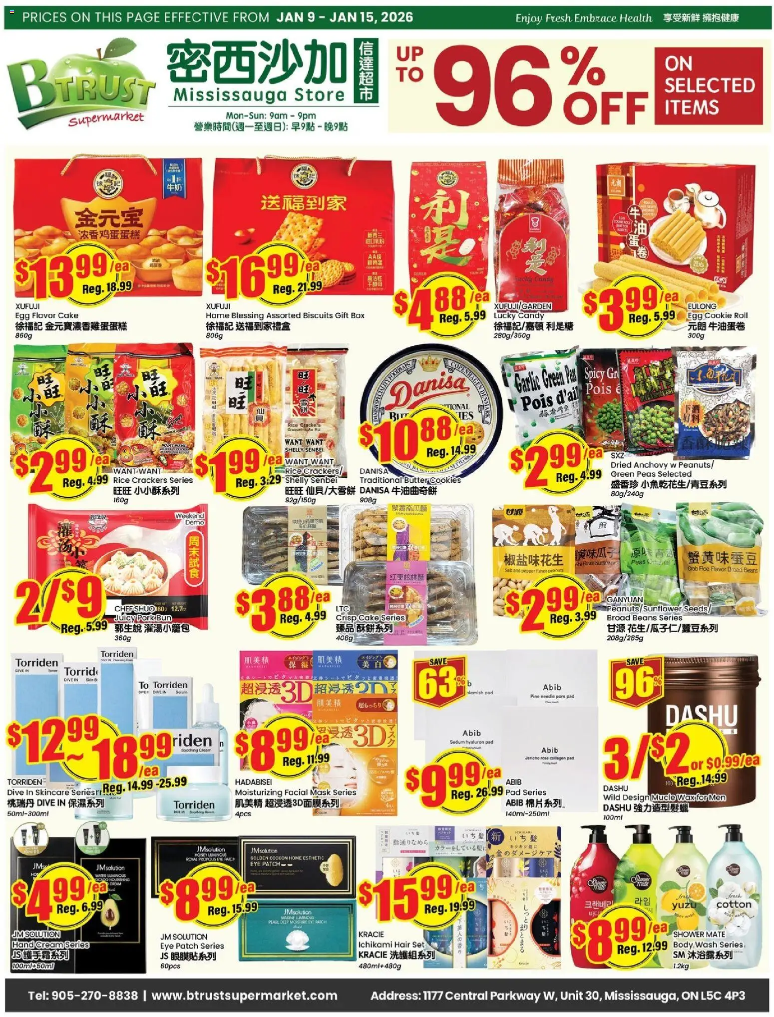 Preview of leaflet Weekly Flyer - Mississauga from shop Btrust Supermarket is valid from Jan 09, 2026