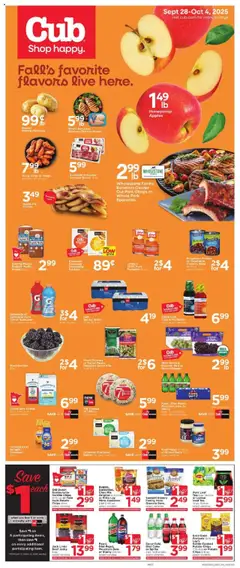 Ad Preview of Cub Foods Weekly Ad from 09/28/2025