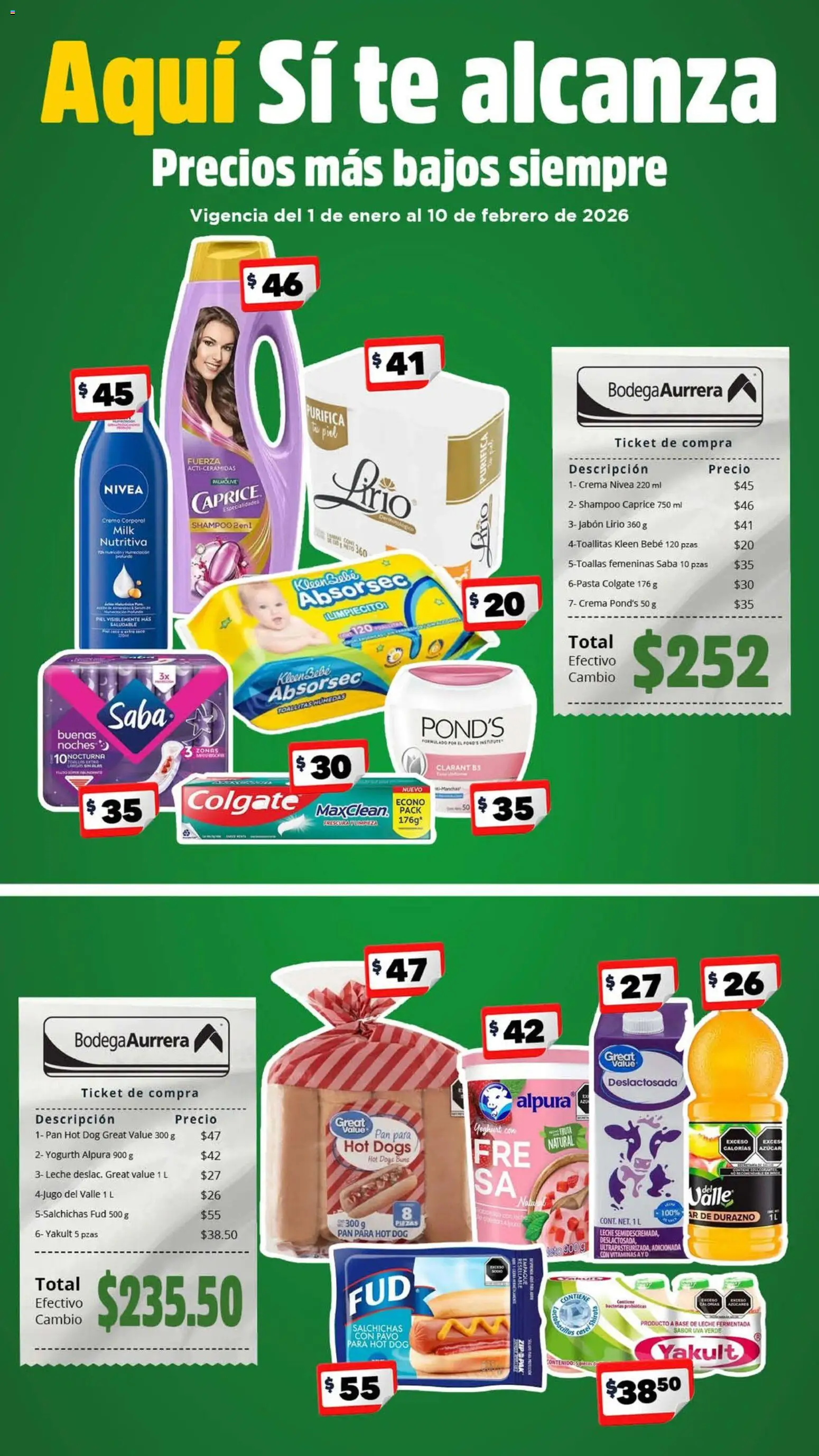 Vista previa las ofertas de la tienda Bodega Aurrerá - Folleto Precios más bajos siempre desde el 01/01/2026 