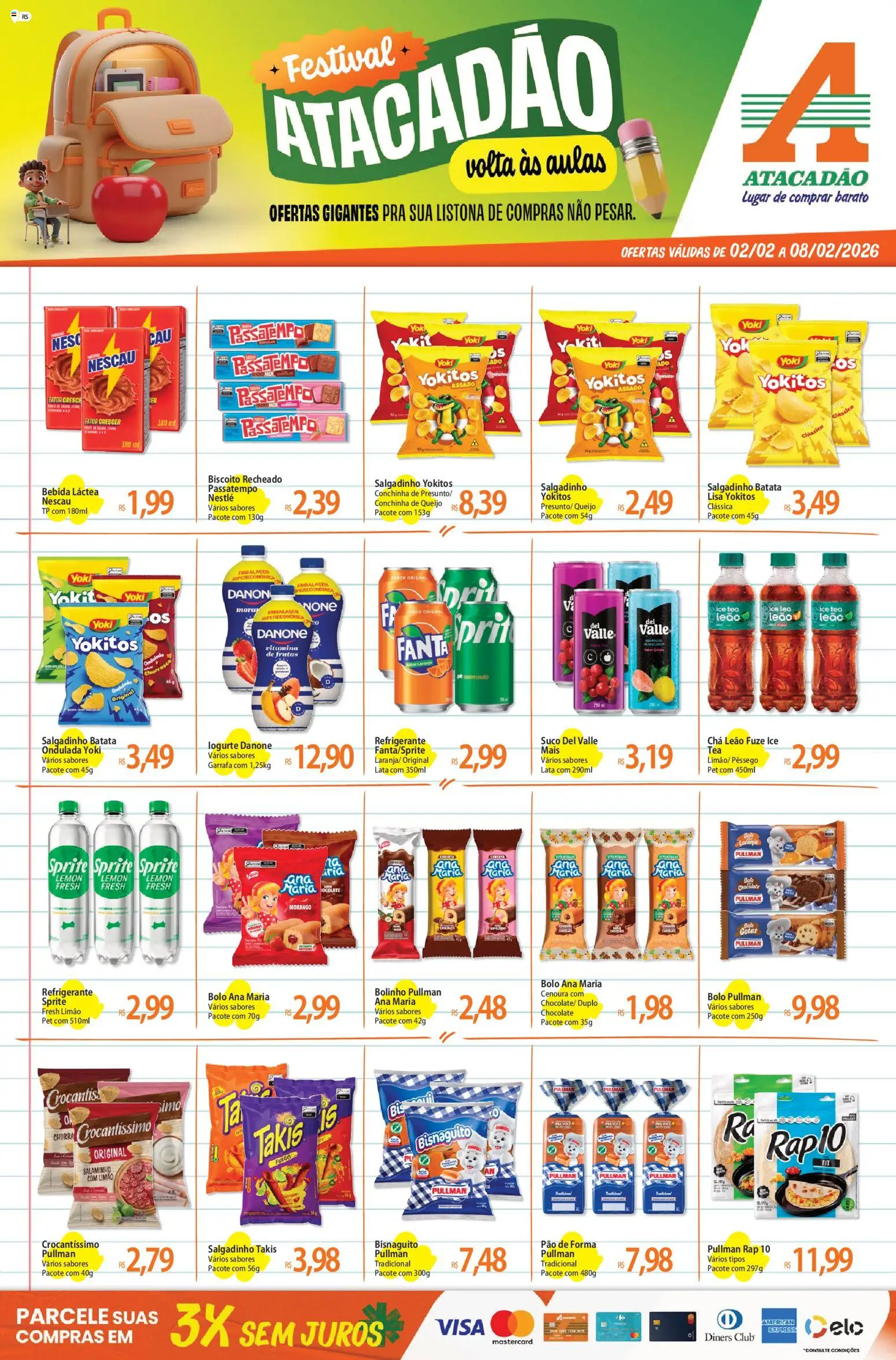 Pré-Visualização do folheto "Ofertas - RS" da loja Atacadão válido a partir de 02/02/2026