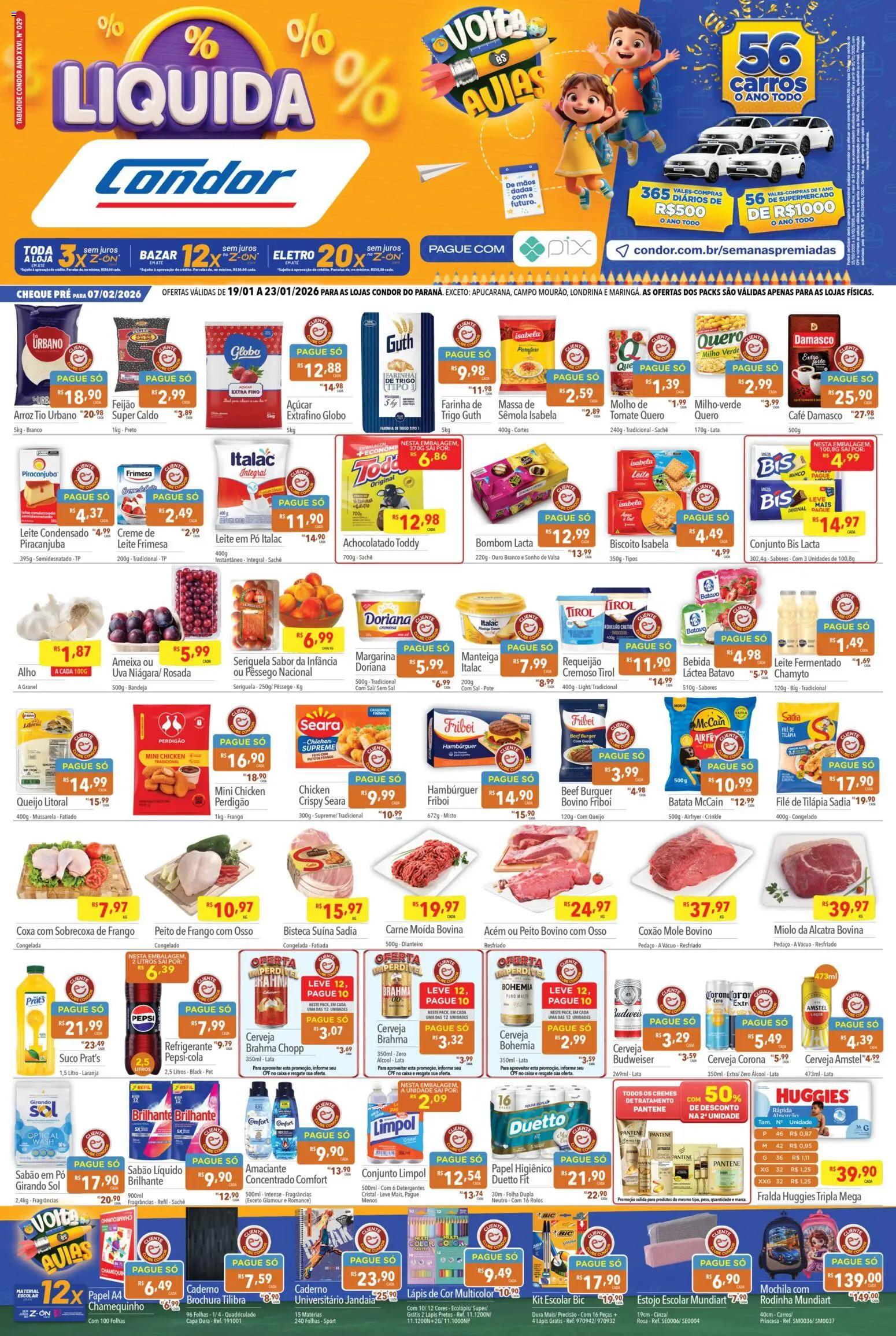 Pré-Visualização do folheto "Ofertas da semana" da loja Supermercados Condor válido a partir de 19/01/2026